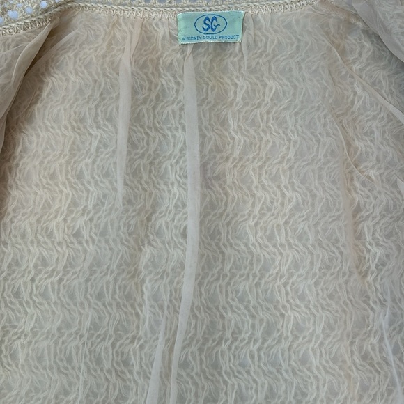 Sidney Gould Vintage 50s 60s Cottagecore Open Front Knit Cardigan Sweater XS - Picture 7 of 12